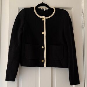 Worn once! Size S Alex Mill Black Blazer with Cream Accents